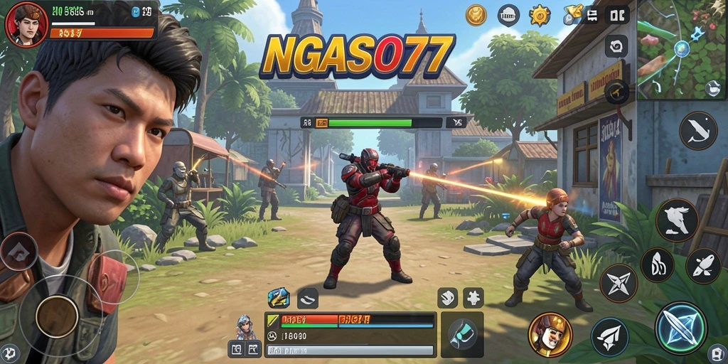 Screenshot gameplay NGASO77 yang menunjukkan interaksi karakter dalam simulasi.